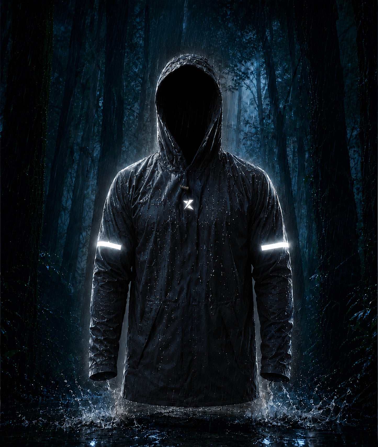 Phantom Monsoon Rain Jacket- Storm Black(with rainproof phone pockets)