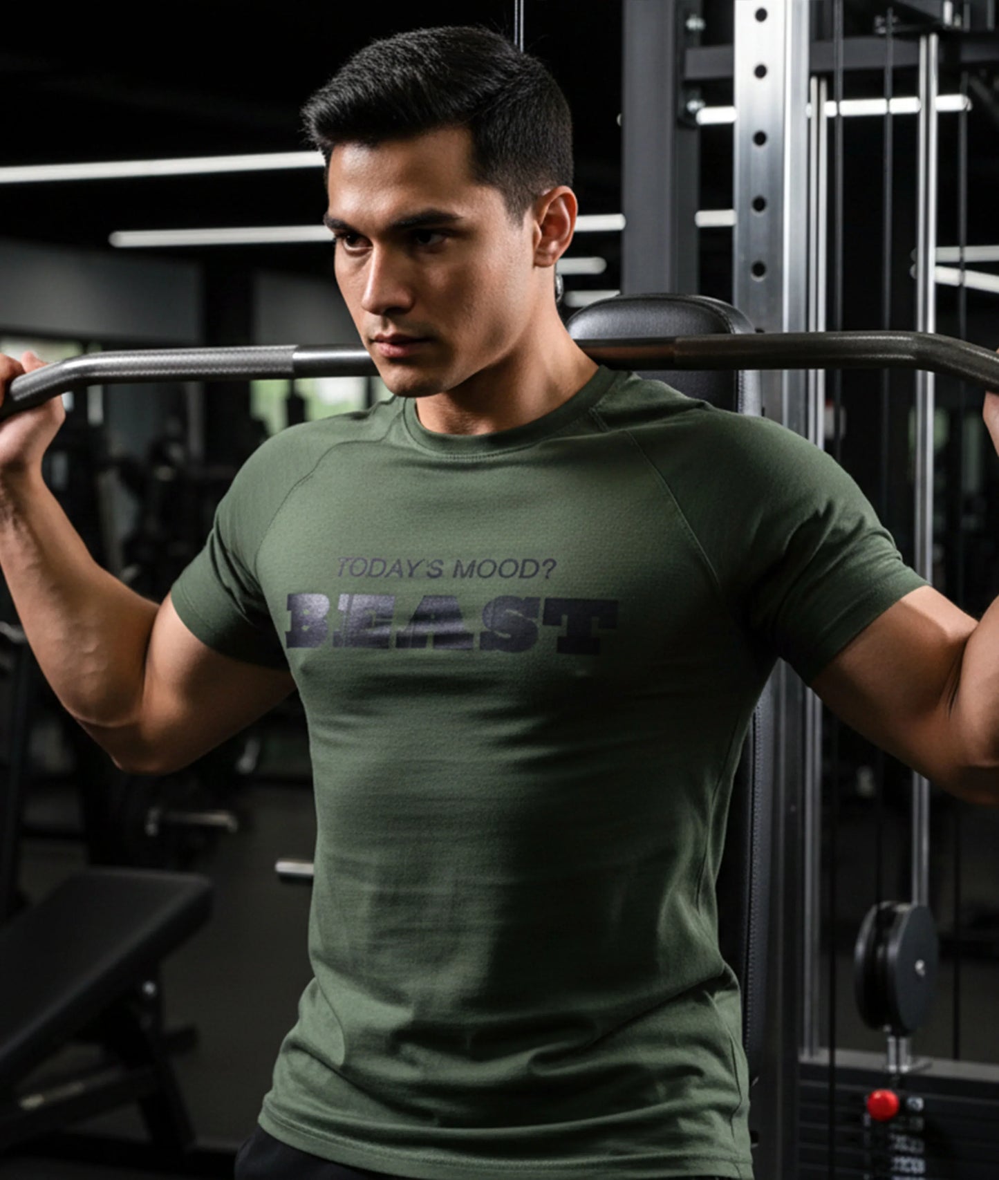 Today's Mood? Beast - Olive Green Tee - Sale