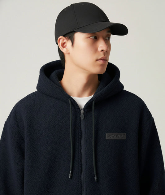 Zero Degree Oversized Hoodie: Dark Blue