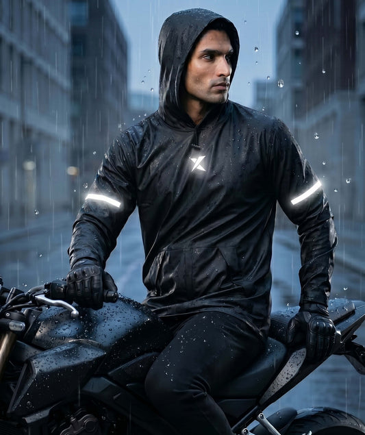 Phantom Monsoon Rain Jacket- Storm Black(with rainproof phone pockets)