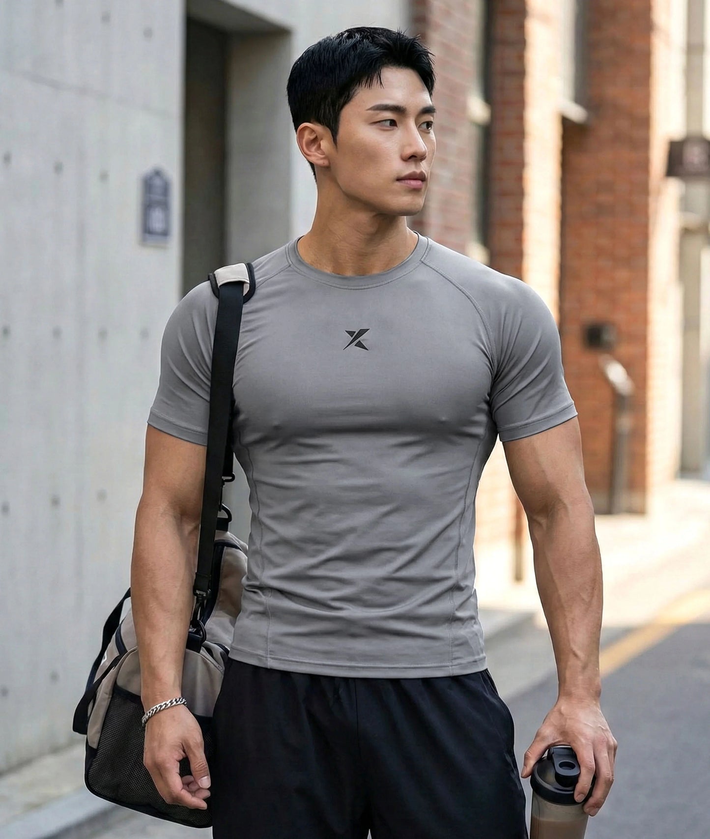 Armour Compression Tees: Gun Metal Grey