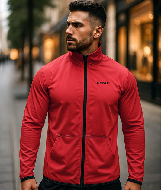 Fiery Red Jacket Windcheater