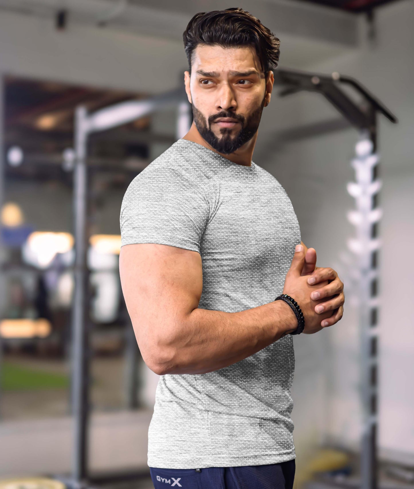 Nimbus GymX Tee: Cloud Grey - Sale