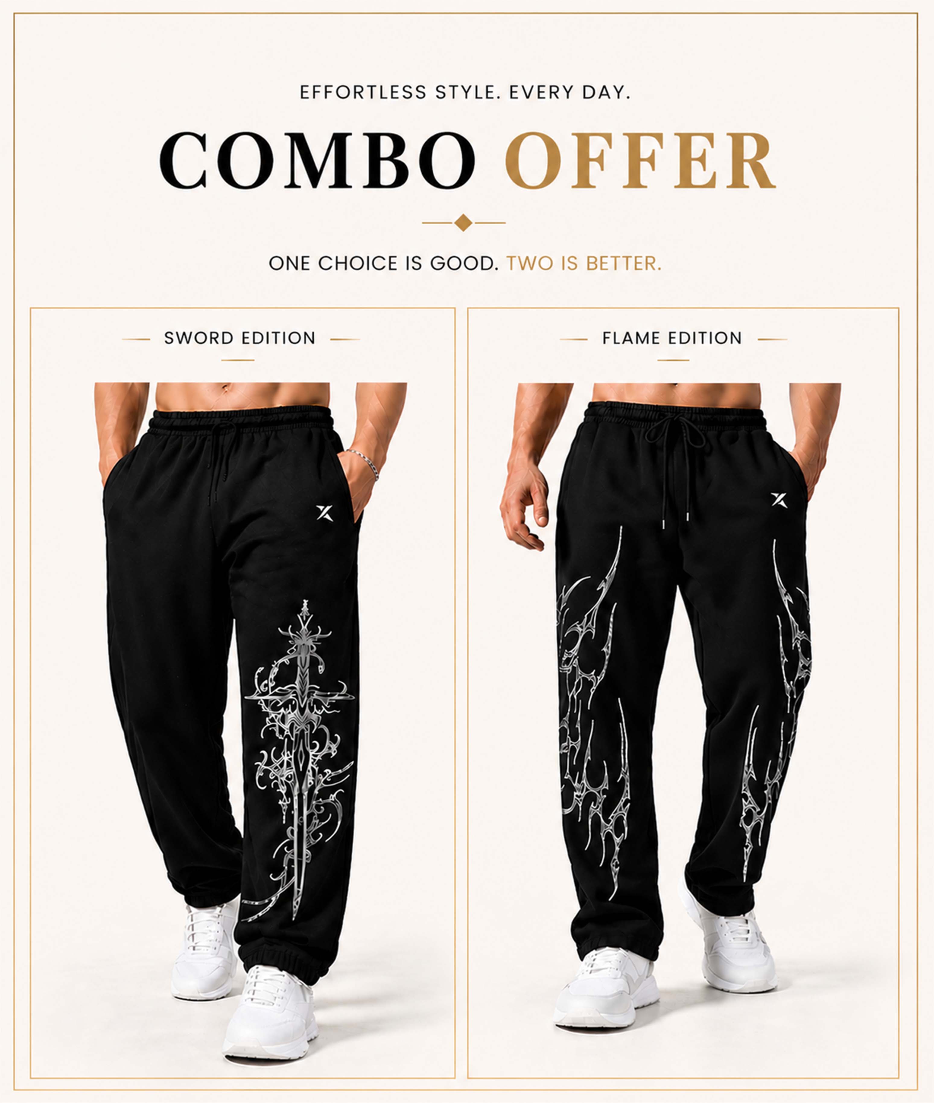 Combo Offer-Hellcore Sword+ Blade Trackpants – GymX