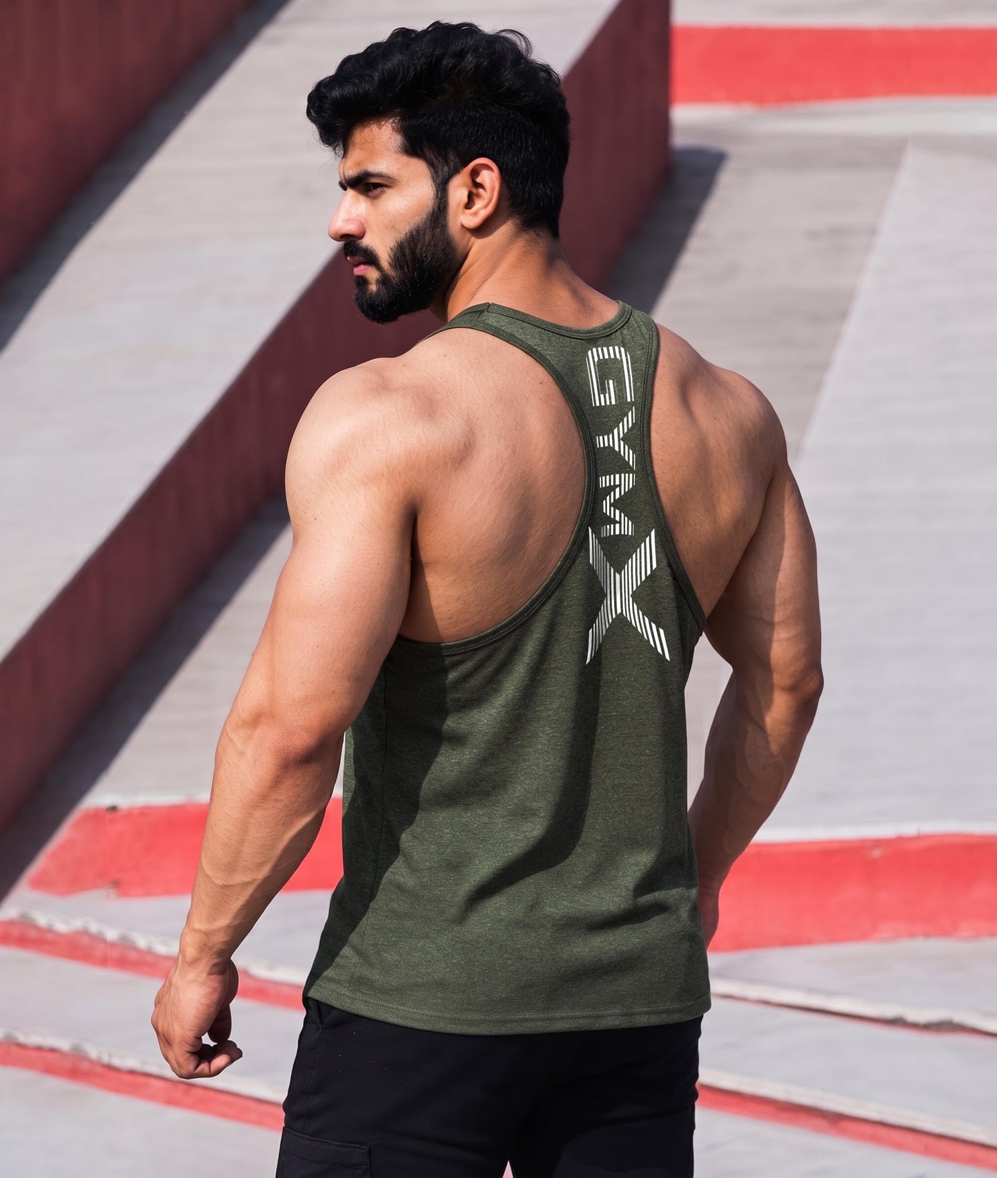 Army Green V Shape Stringer - Final Sale