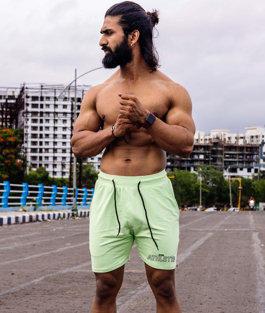 Oversized GymX Neon Green Shorts: Athlete - GymX