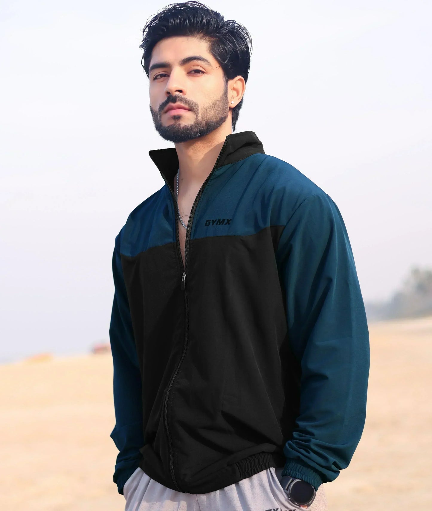 Dual GymX Windcheaters: Blue with Black - Sale
