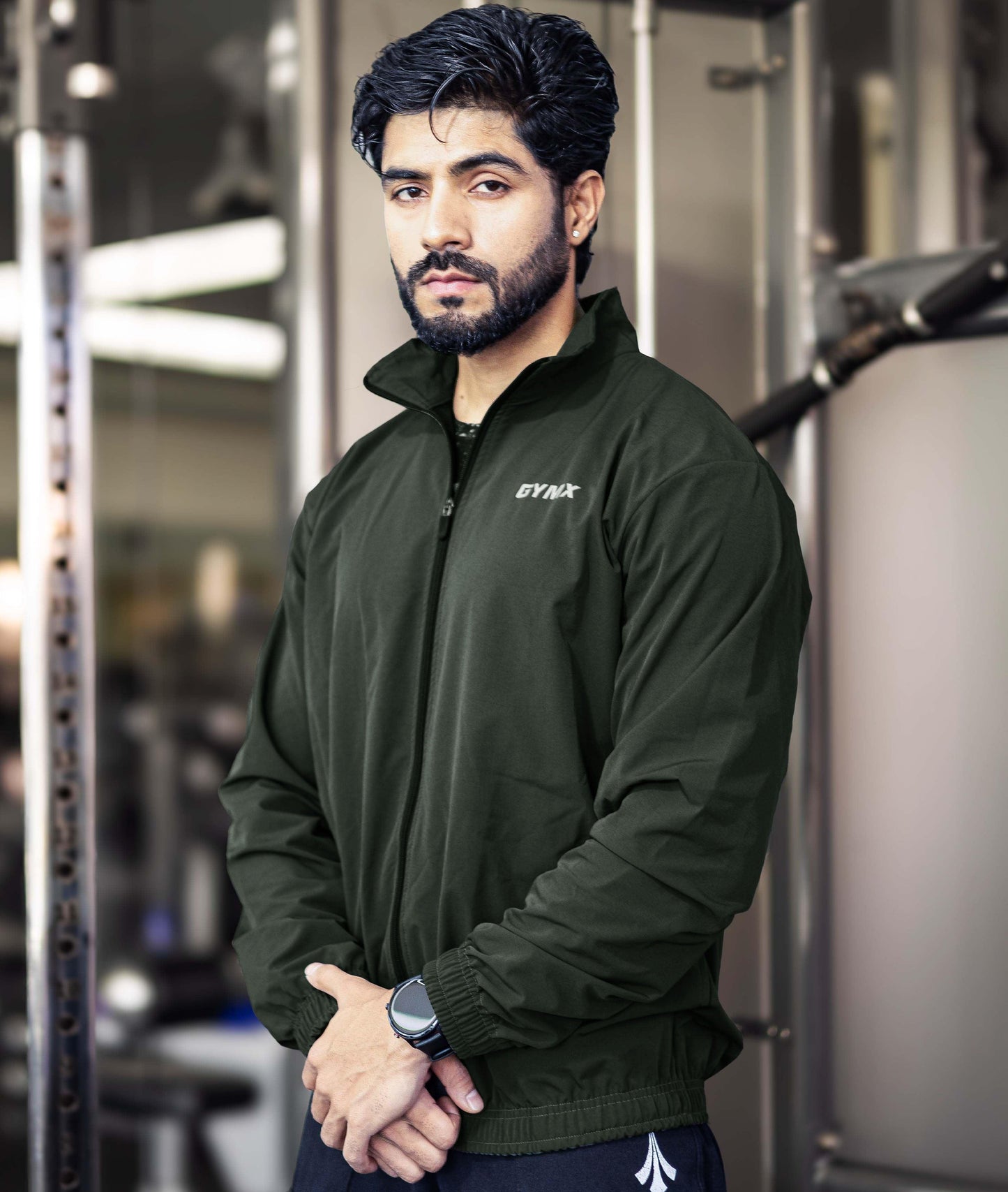 Army Green GymX Breeze Summer Windcheater - Sale