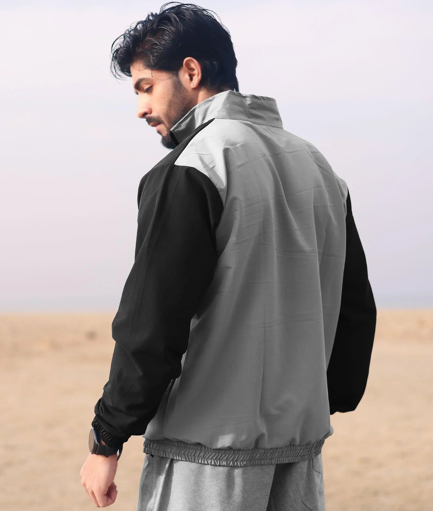 Dual GymX Windcheaters: Black with Grey - Sale
