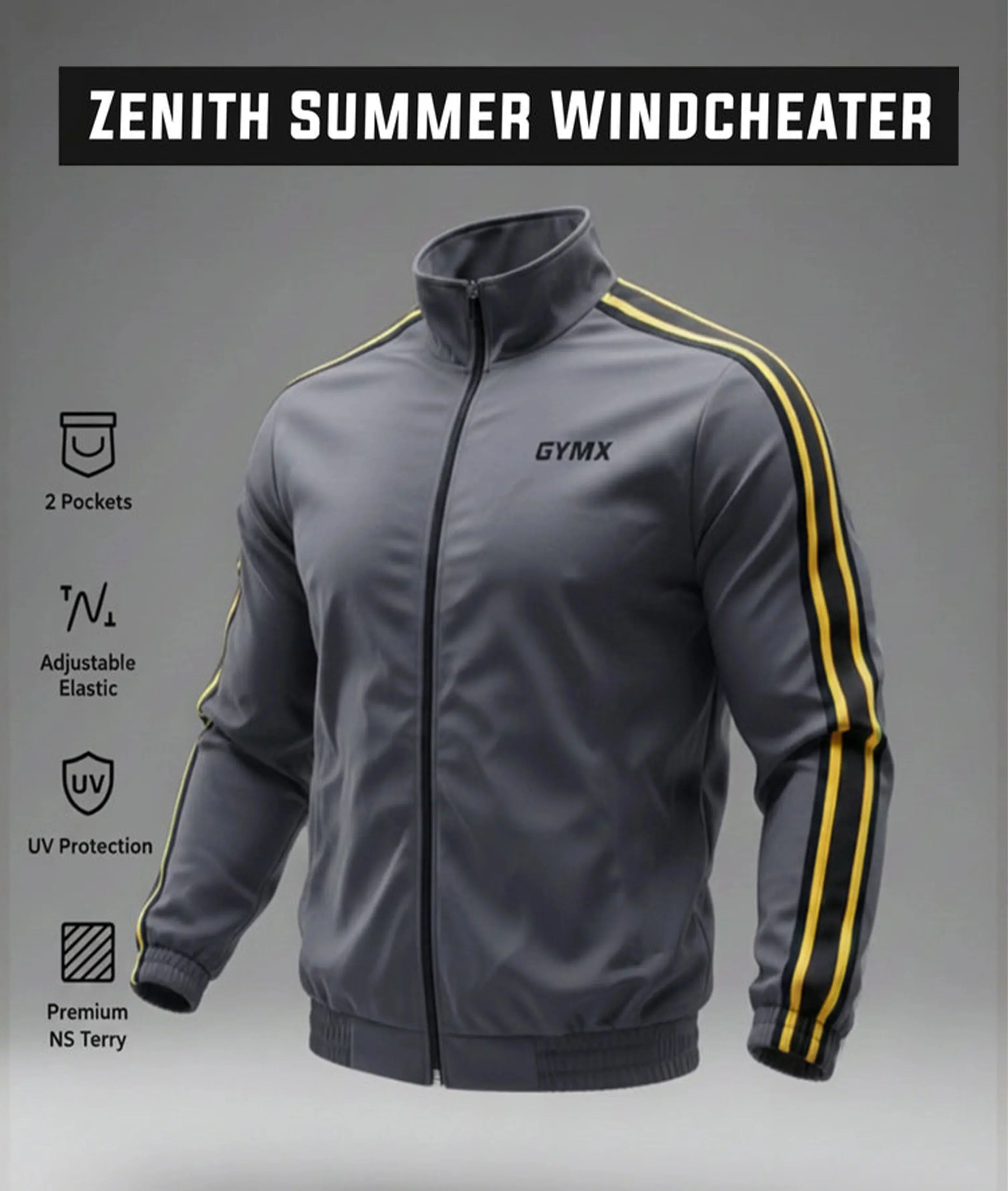 Zenith Oversized Summer Jacket: Grey – GymX