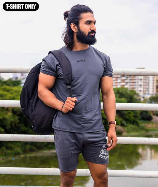 Oversized GymX Carbon Grey Tee: GymX Fitness - Sale - GymX