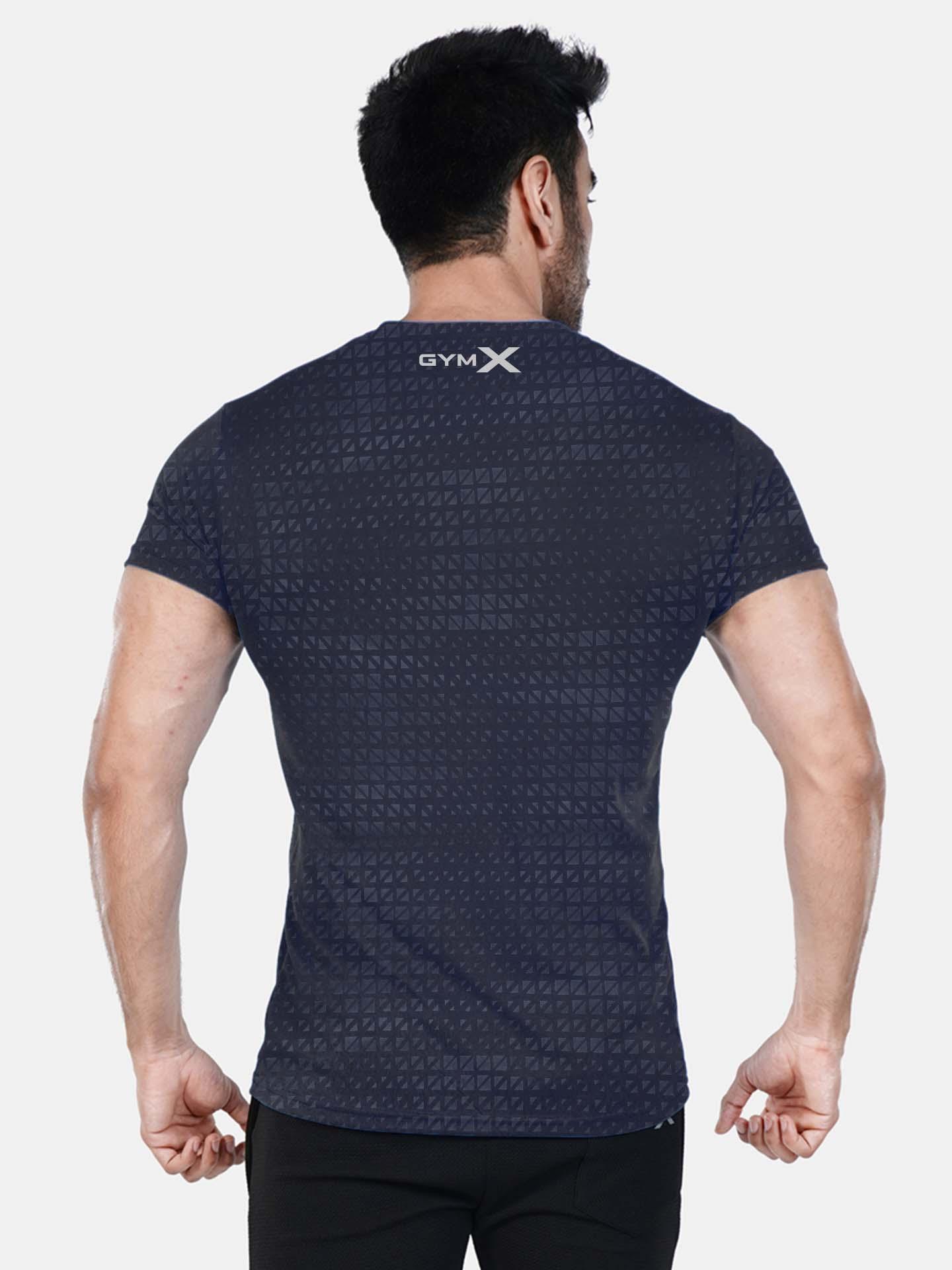 Navy blue pattern gymx tee - Sale - GymX