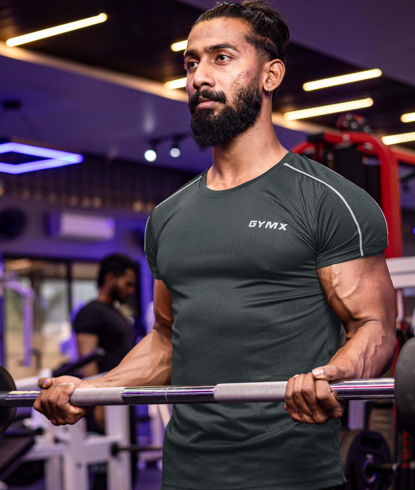 Active Air Checks GymX Tee: Dark Grey - GymX