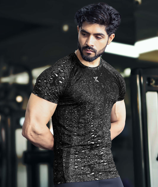 Elitex GymX Compression Tee: Black Knight