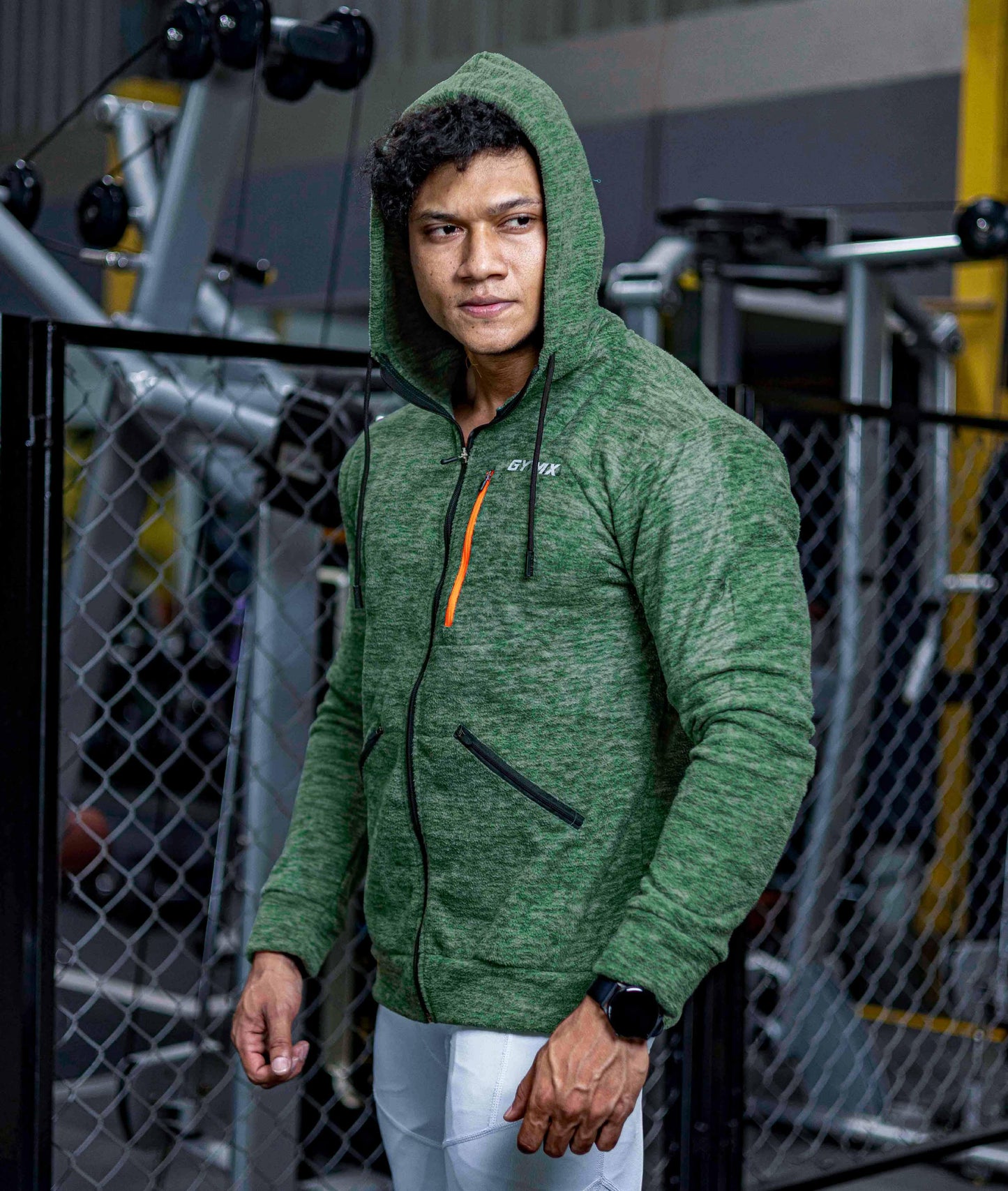 Sherpa Fleece Fluffy GymX Hoodie- Forest Green - GymX