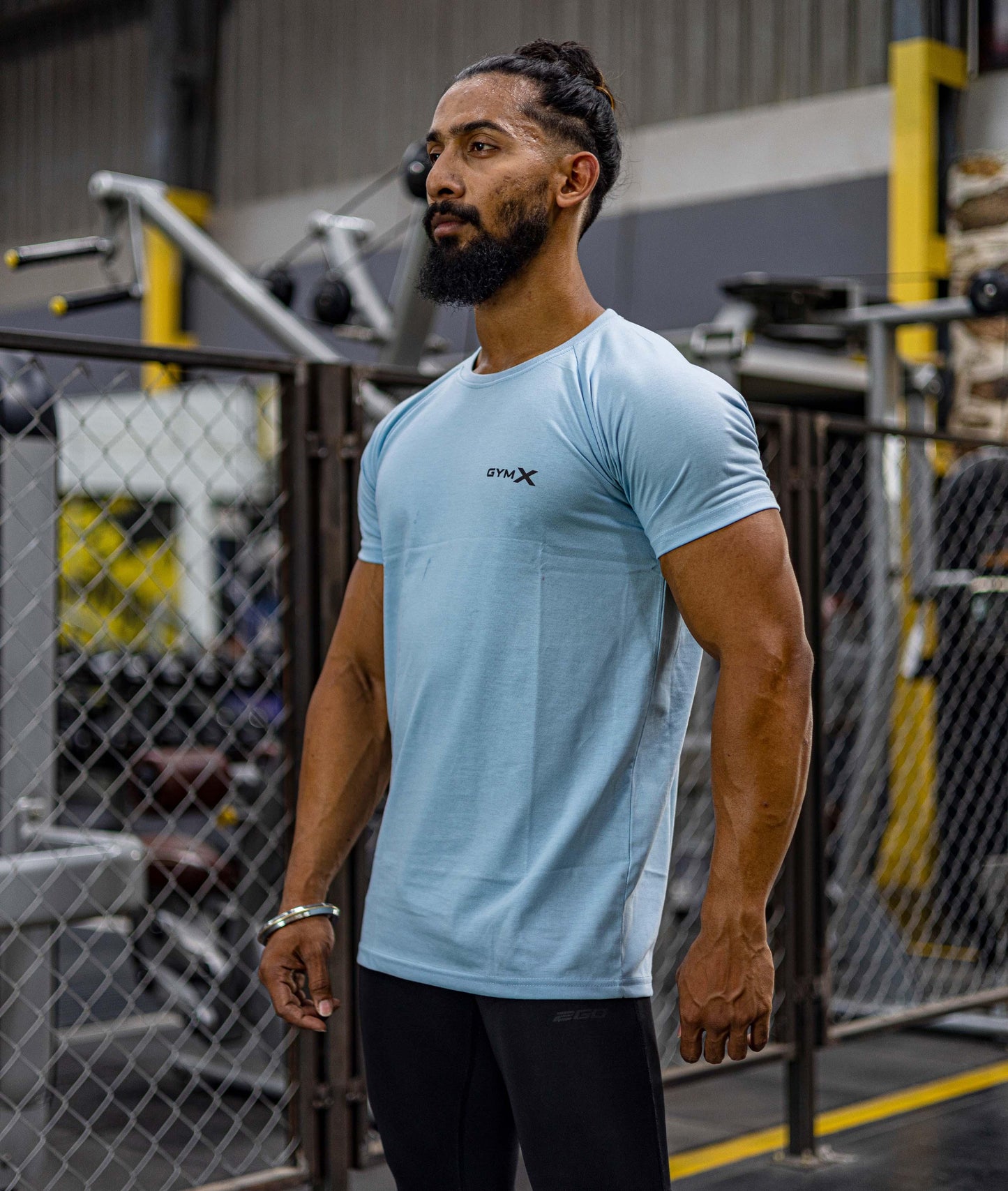Pure Cotton GymX Tee: Olympic Blue - Sale