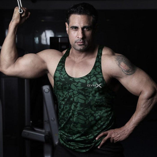 Web Green Tank - Meteorite GymX Series(Dry Fit)- Sale - GymX