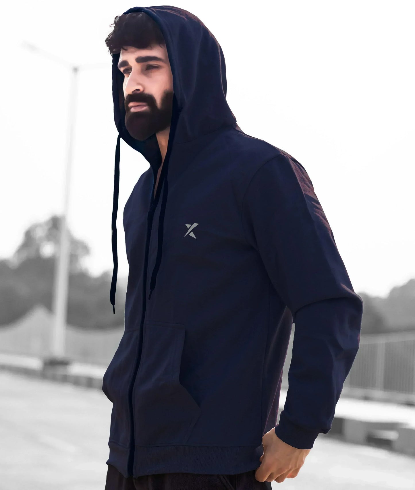 Arc Oversized GymX Hoodie: Midnight Blue