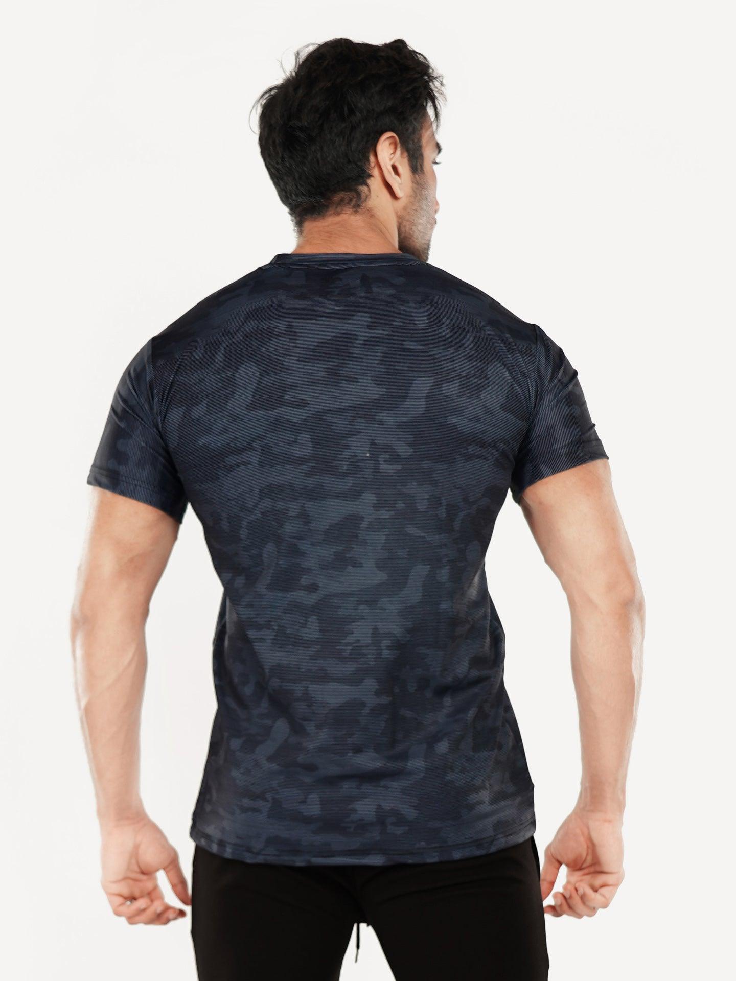 Mystery Blue Camo Tshirt - Sale - GymX