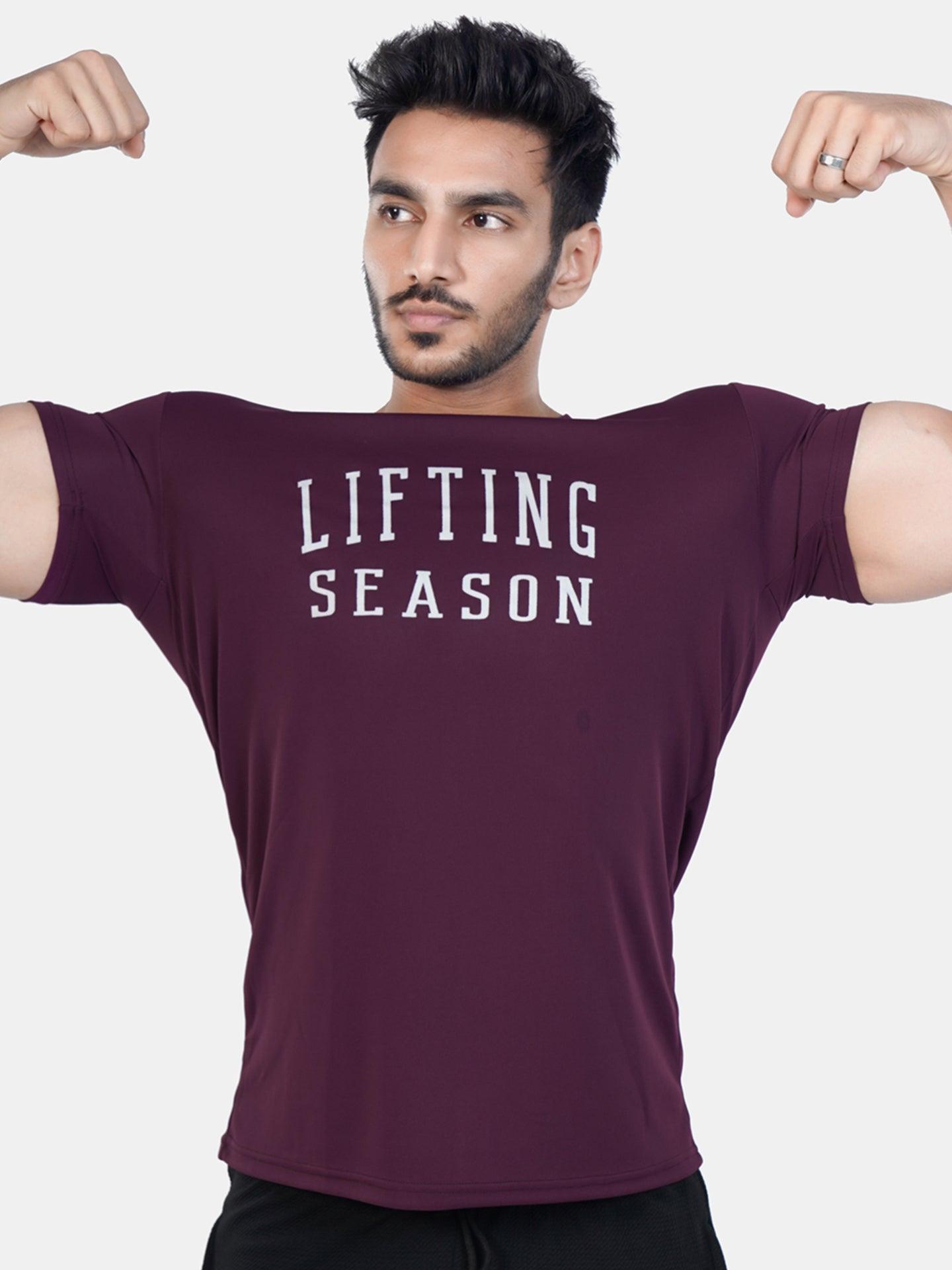 Ultra Lite GymX Maroon Tee: Lifting Season - Sale - GymX