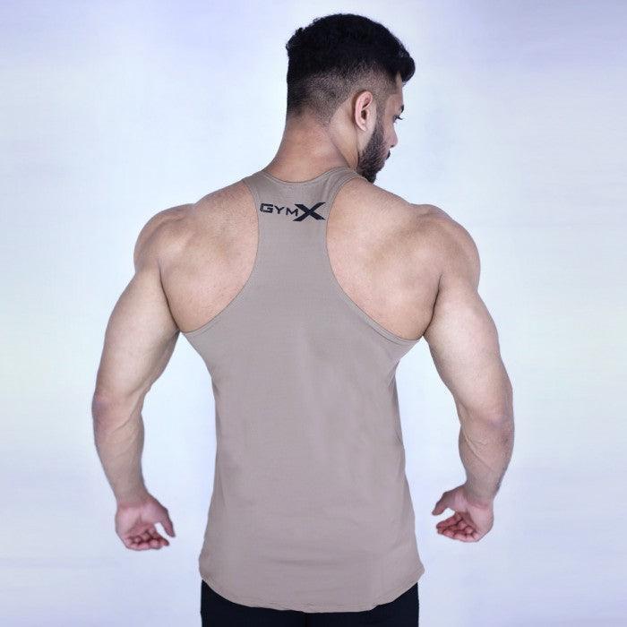 GymX Coffee Beige Stringer: Aesthetics Series- Sale - GymX