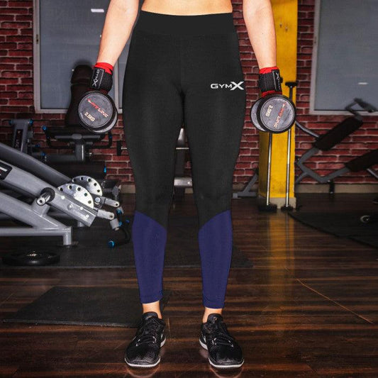 Midnight Navy Black Combo leggings - Essential Series- Sale - GymX