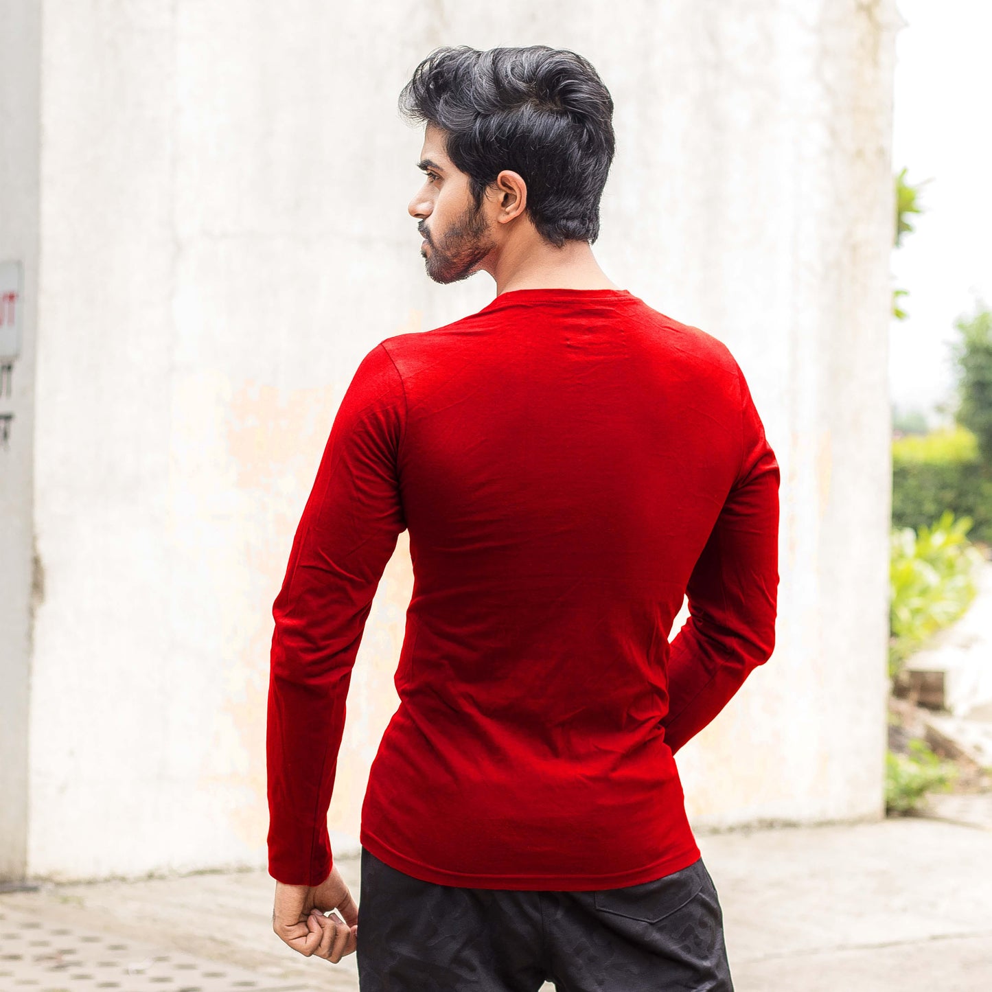 Leave Me Alone Blood Red Full Sleeve Tee- Sale - GymX