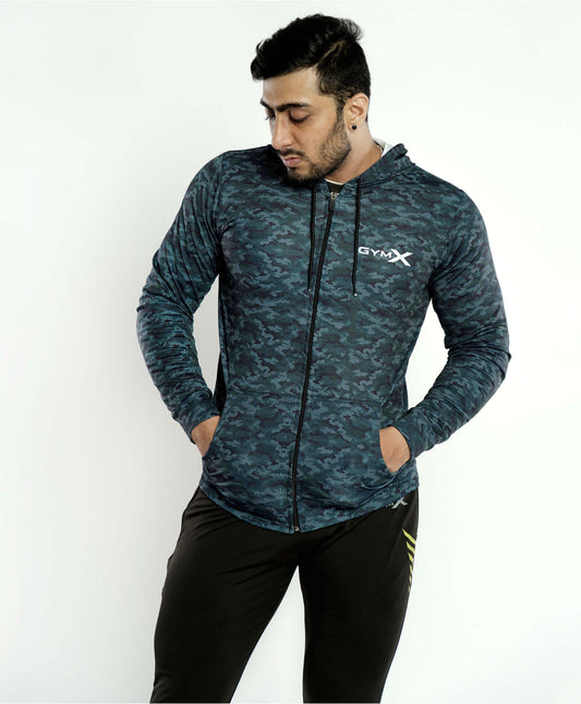 Freeze Blue Camo Hoodie - Sale - GymX