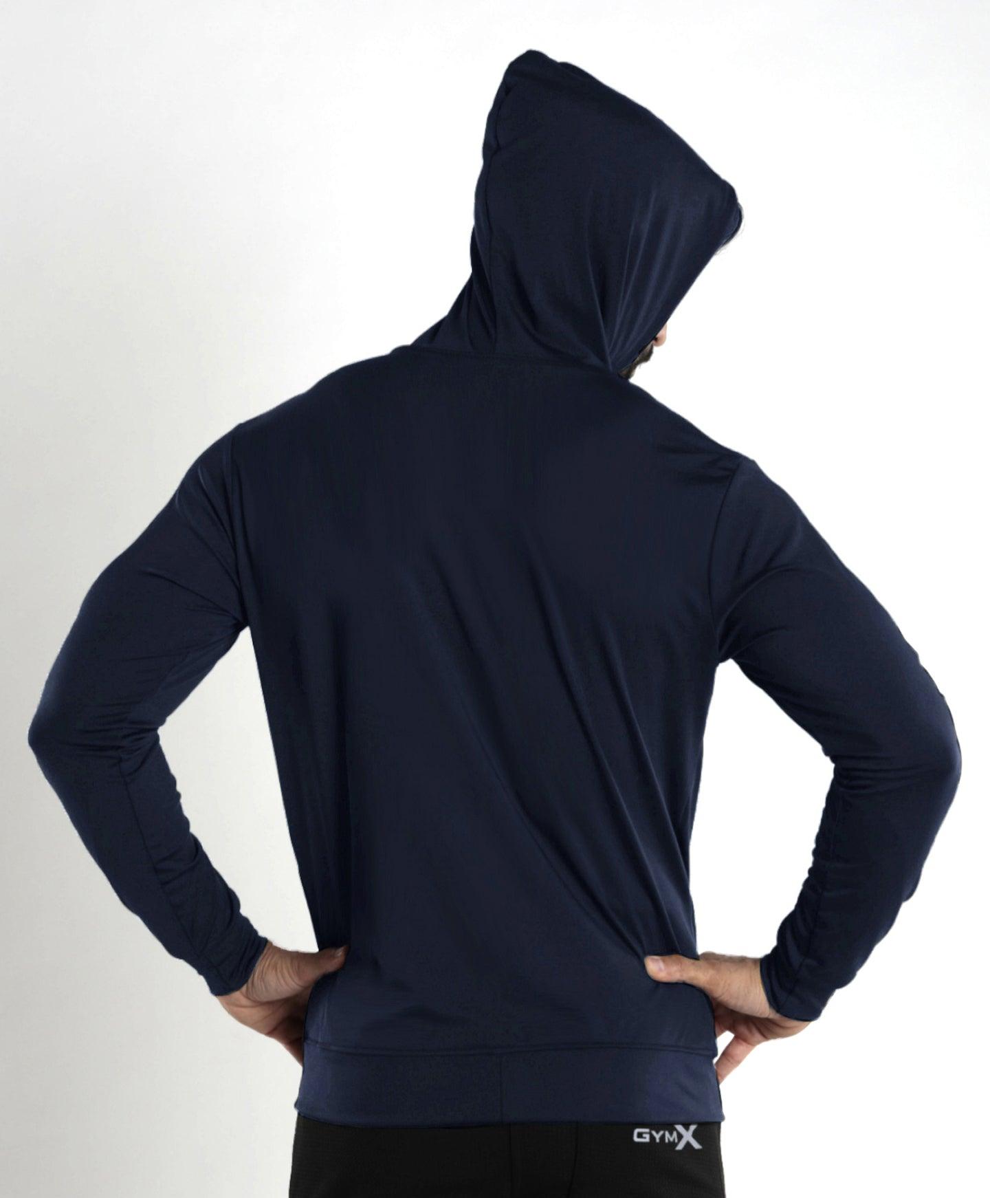 Lancer Muscle Fit Hoodie- Splendid Blue- Sale - GymX