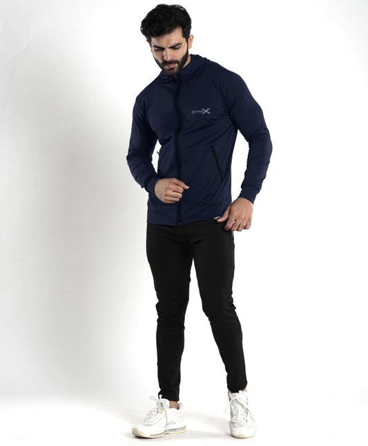 Lancer Muscle Fit Hoodie- Splendid Blue- Sale - GymX