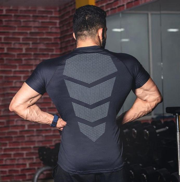 Gymx Dark Blue Armour Tee (Flex Dry Fit) - Sale