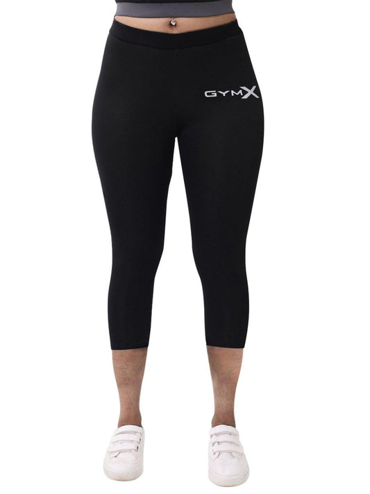 GymX Jet Black Capri Leggings- Sale - GymX