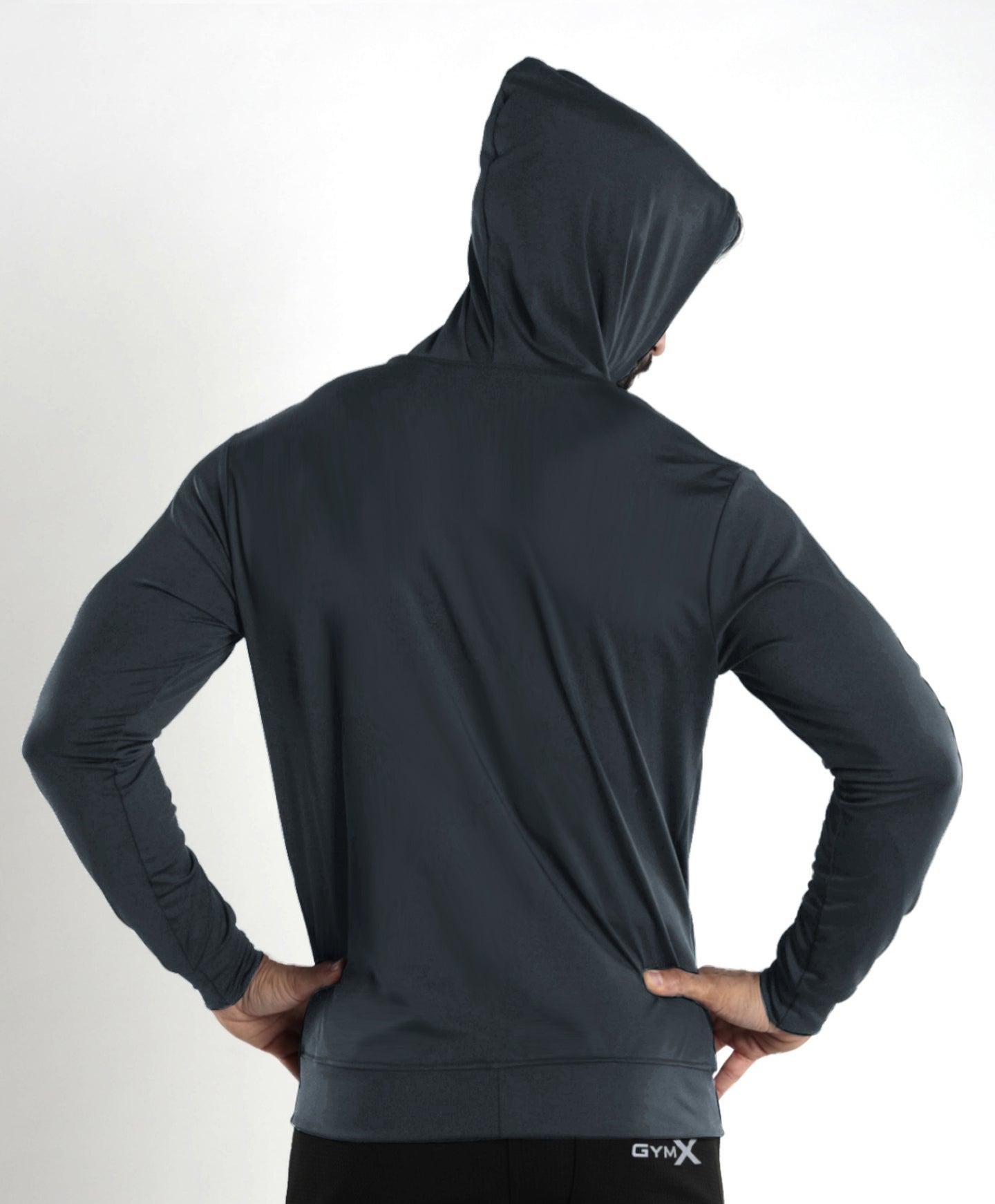 Lancer Muscle Fit Hoodie- Carbon Grey - Sale - GymX