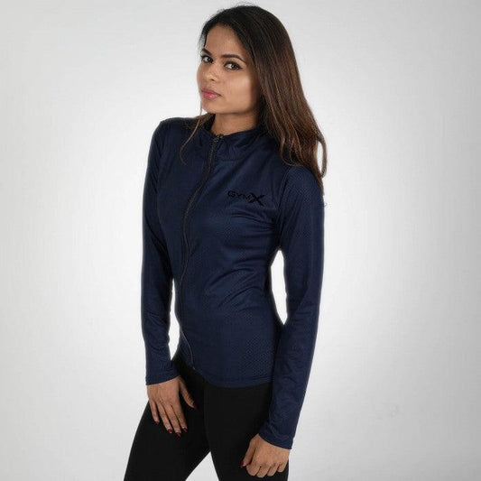 GymX Midnight Navy Full Zip Jacket- Athena Series- Sale - GymX