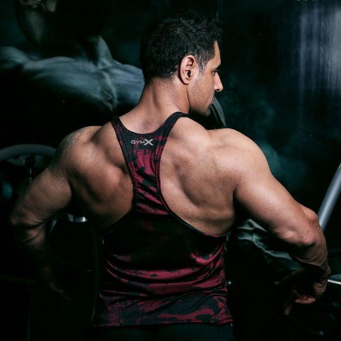 Maroon Rock Stringer- Meteorite GymX Series(Dry Fit)- Sale