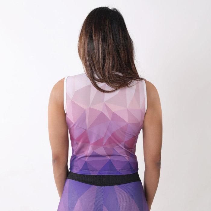 Prisma Pink Short Top: Tropical Series-Sale - GymX