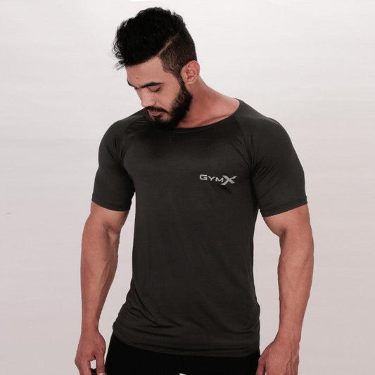 Shadow Grey Scoop Tee (Flex Dry Fit)- Sale - GymX
