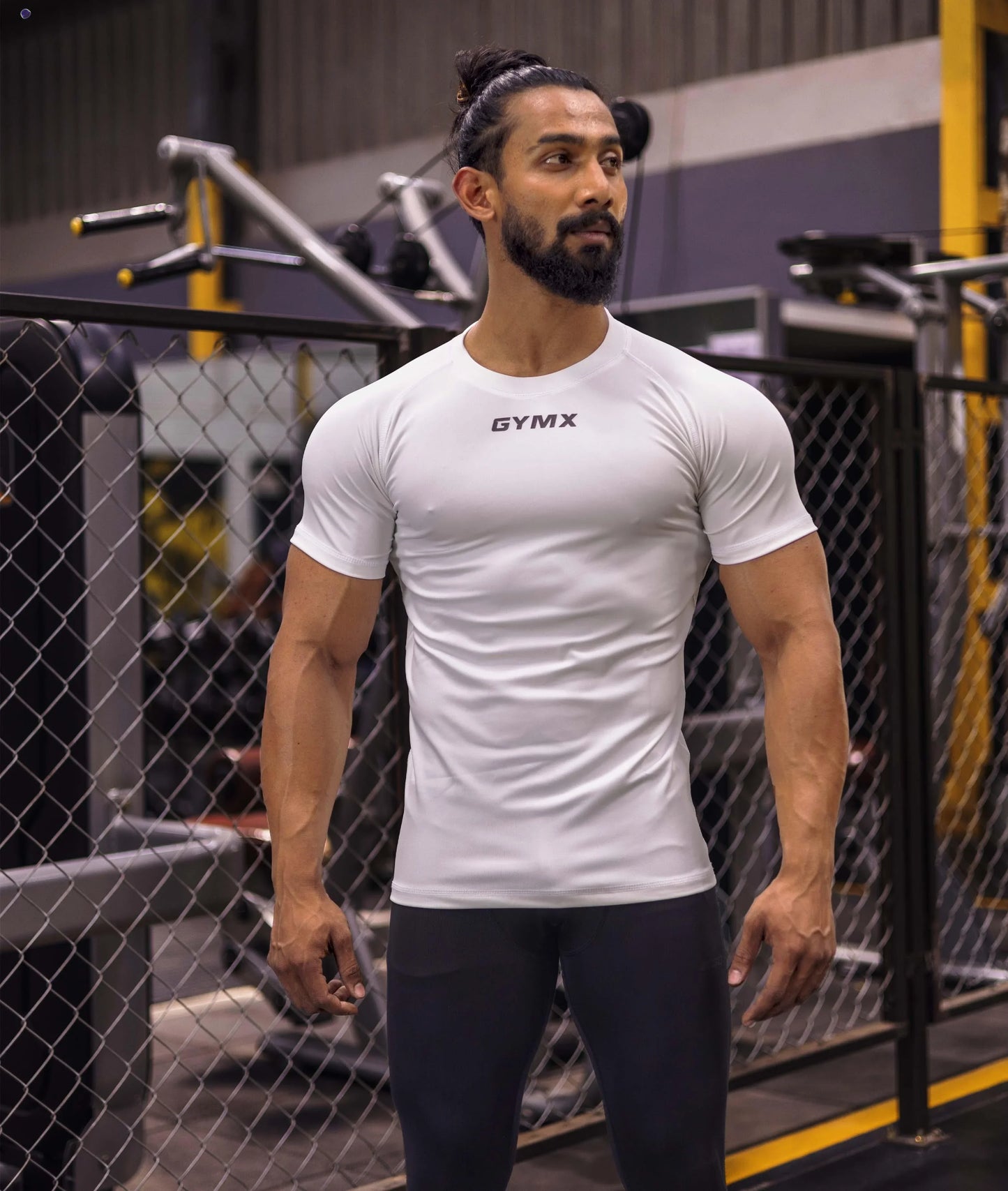 Compression GymX Tee: Frost White - GymX