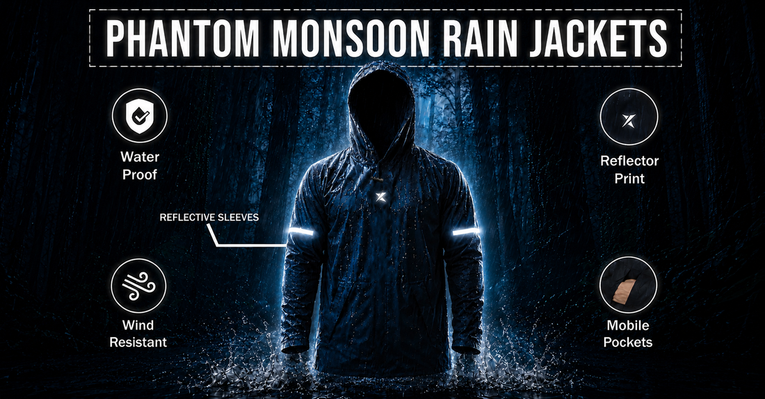 Phantom Monsoon Rain Jackets by GymX: Built for Indian Monsoons, Designed for Everyday Movement