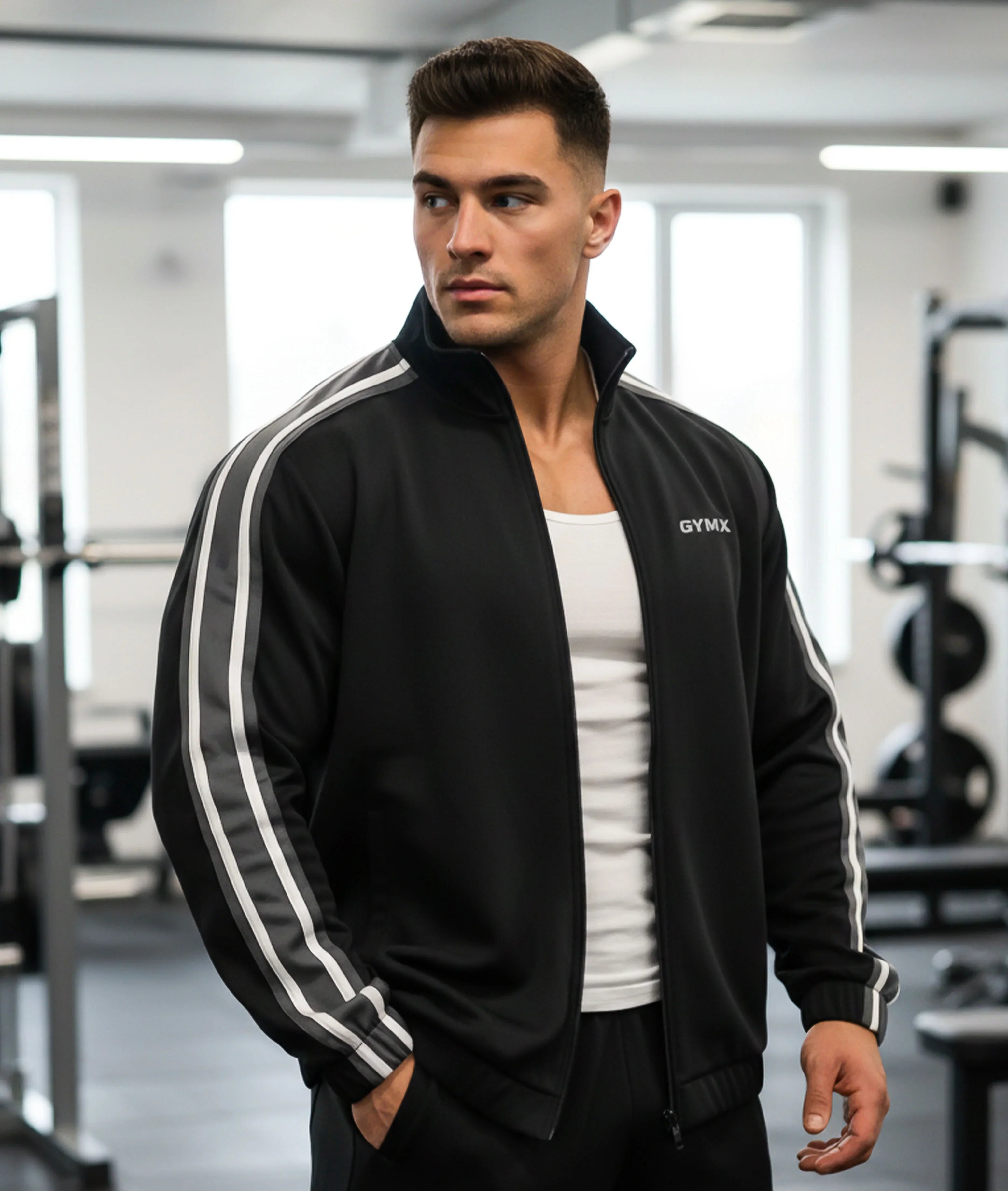 Zenith Oversized Summer Jacket: Jet Black – GymX