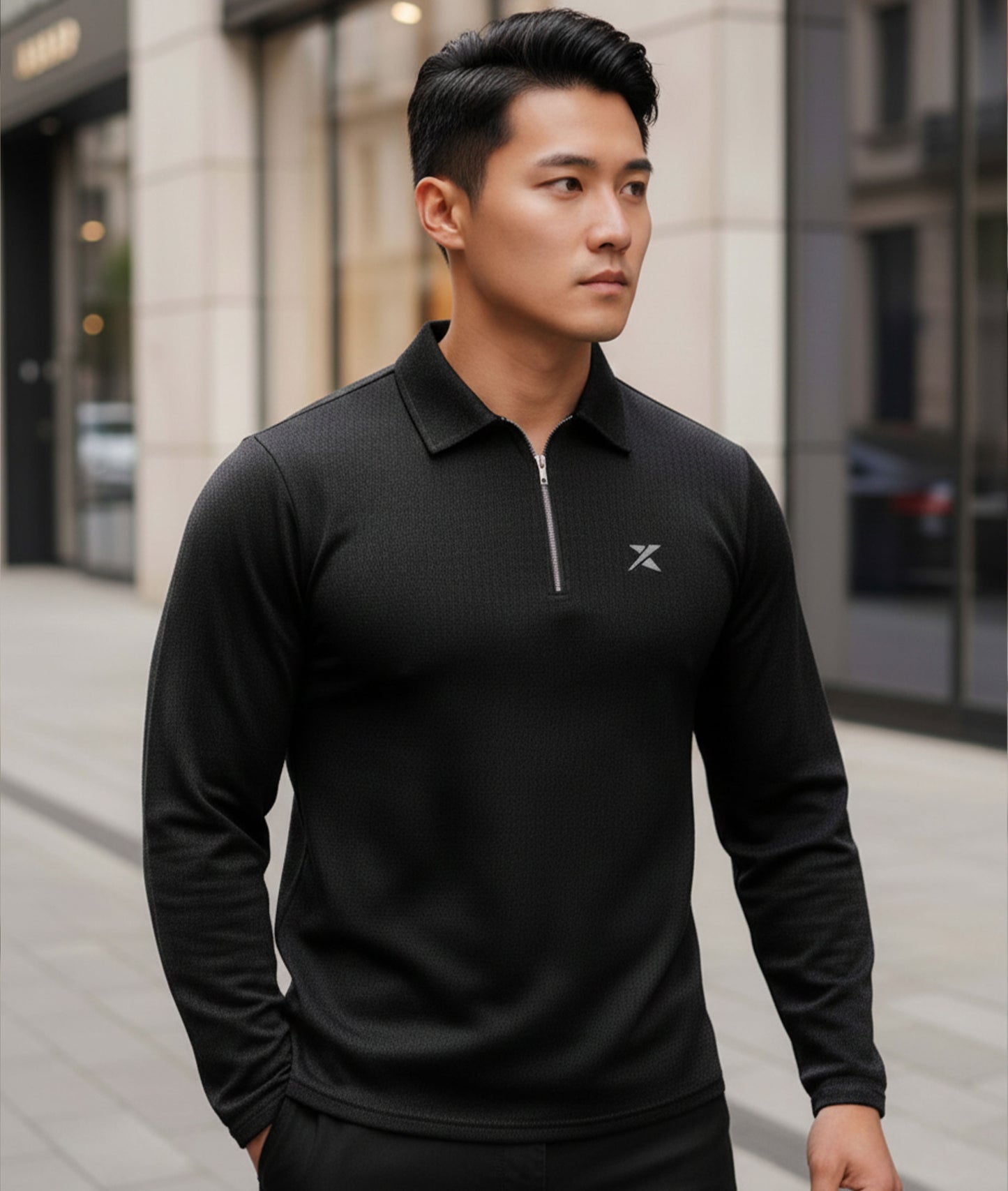 Old Money Oversized Knitted Sweater: Knight Black