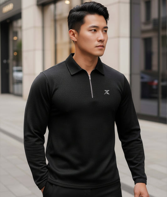 Old Money Oversized Knitted Sweater: Knight Black