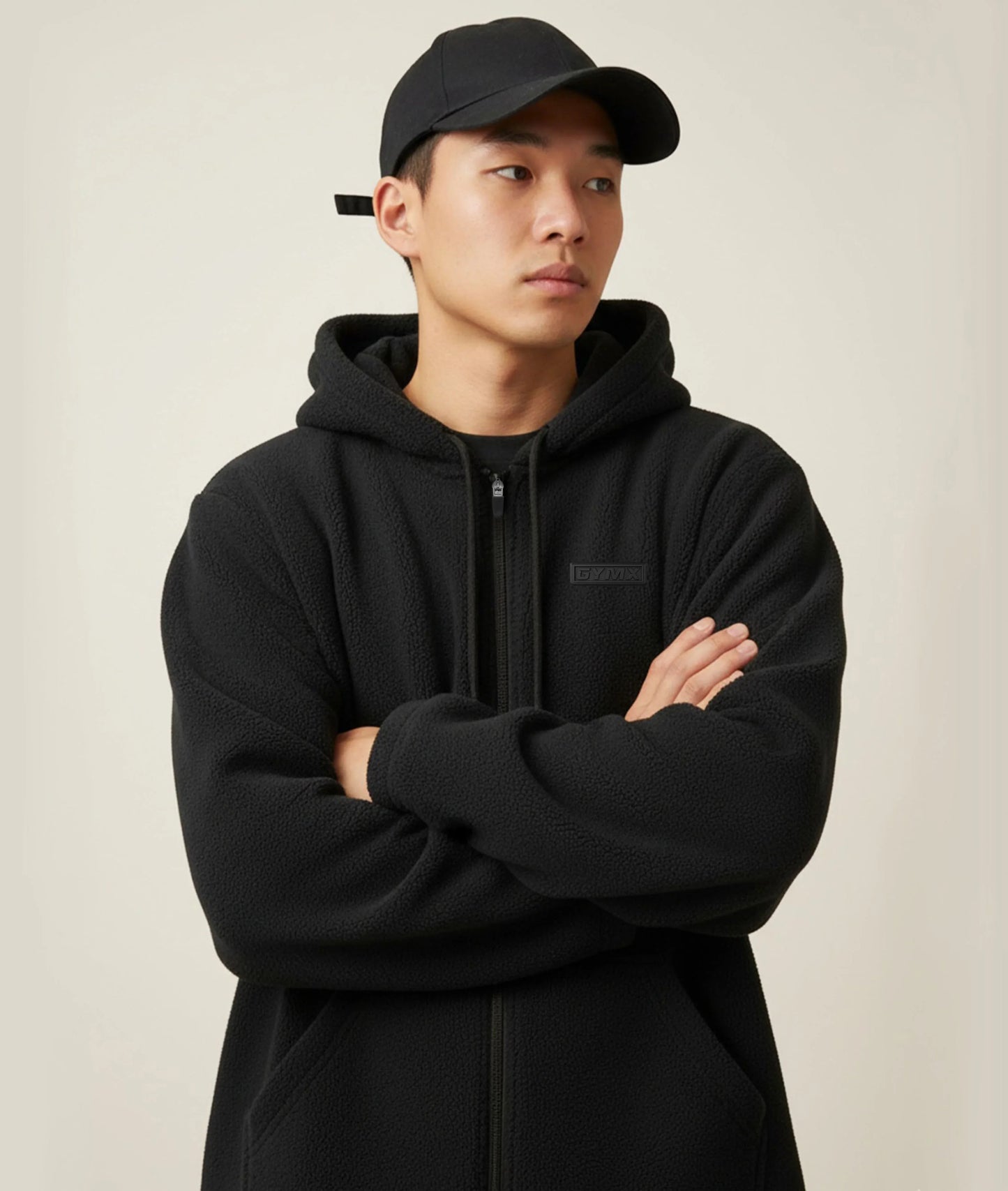 Zero Degree Oversized Hoodie: Black
