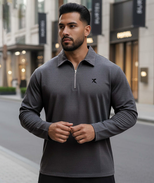 Old Money Oversized Knitted Sweater: Grey