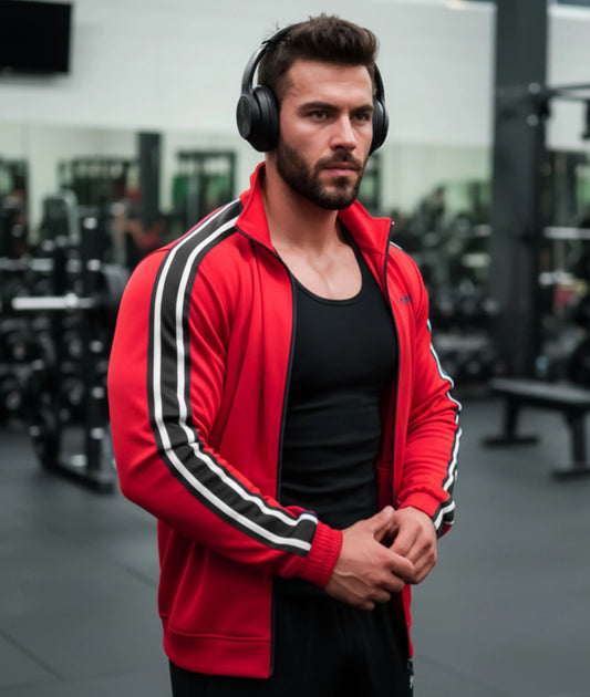 Zenith Oversized Jacket: Blaze Red