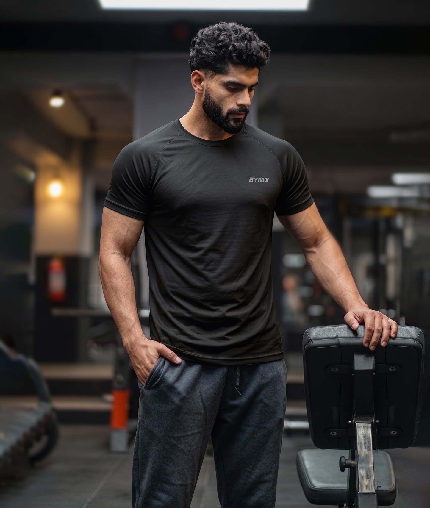 Just Black Tee- GymX