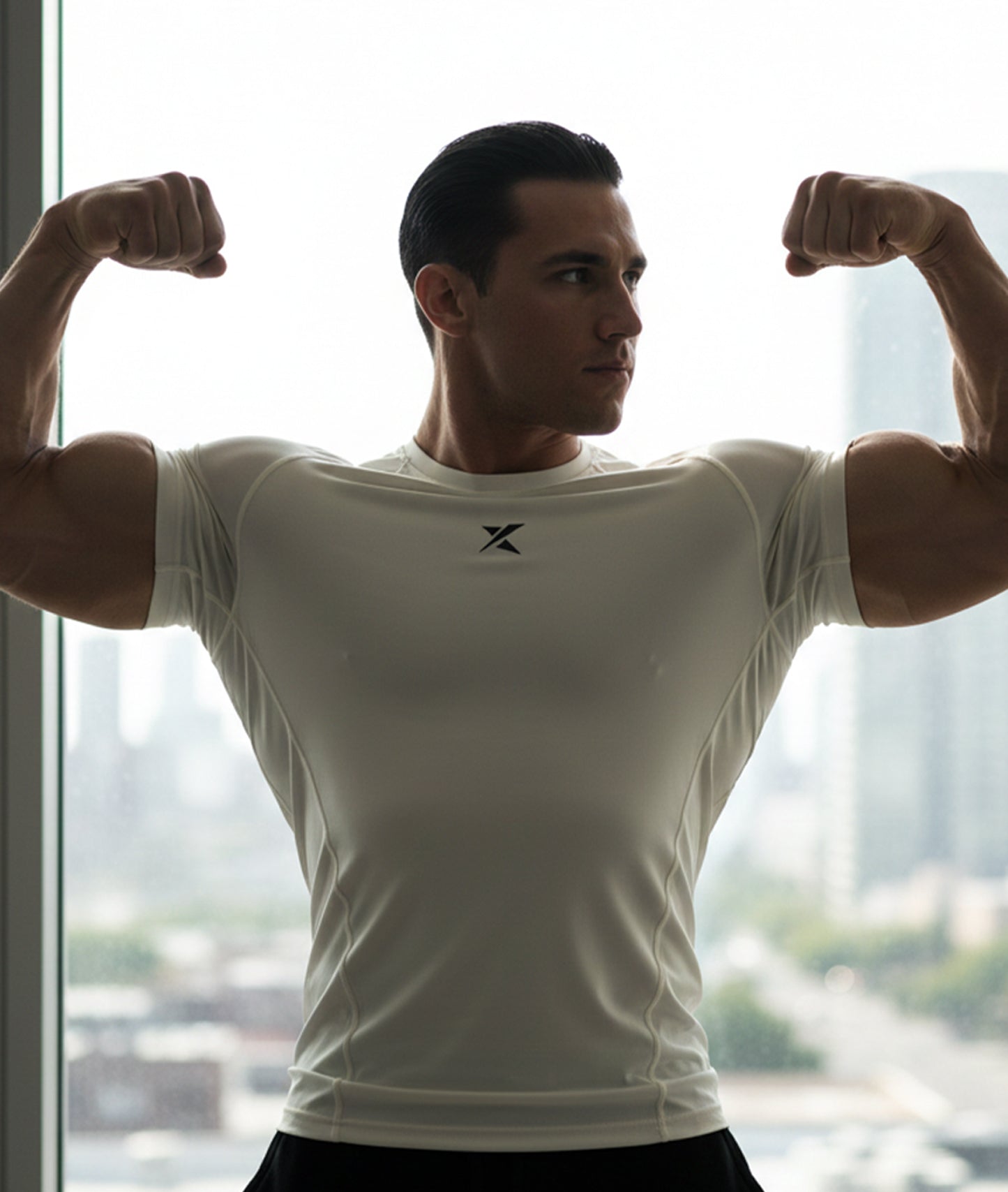 Armour Compression Tees: Frost White (Nylon)