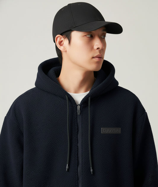 Zero Degree Oversized Hoodie: Dark Blue
