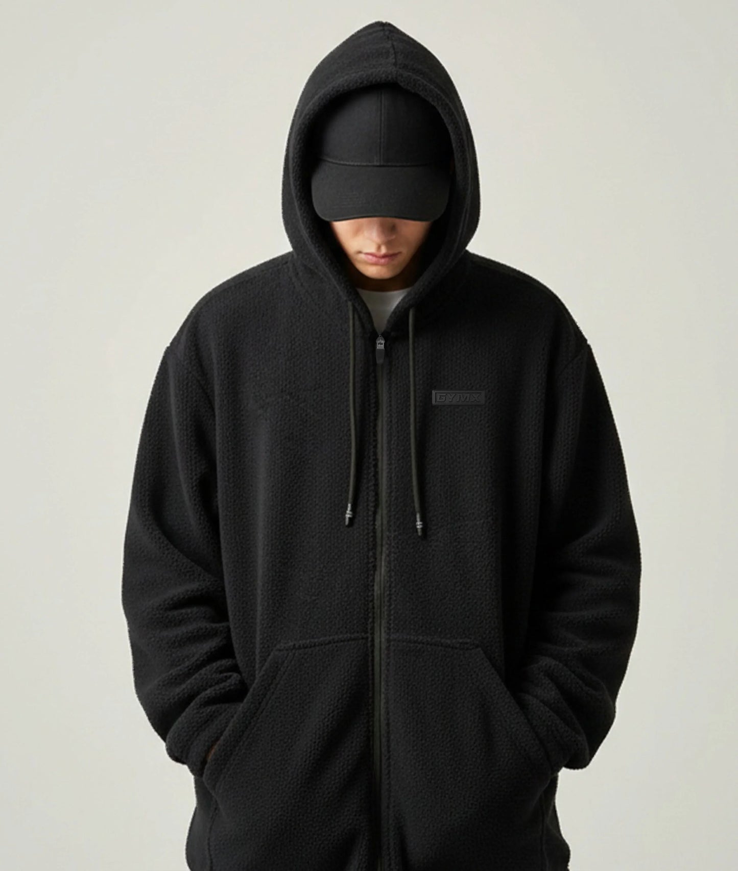Zero Degree Oversized Hoodie: Black