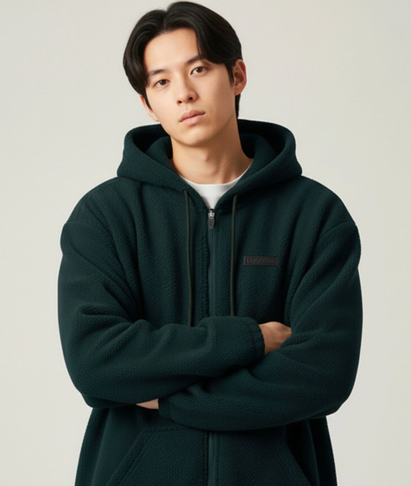 Zero Degree Oversized Hoodie: Greenish Blue